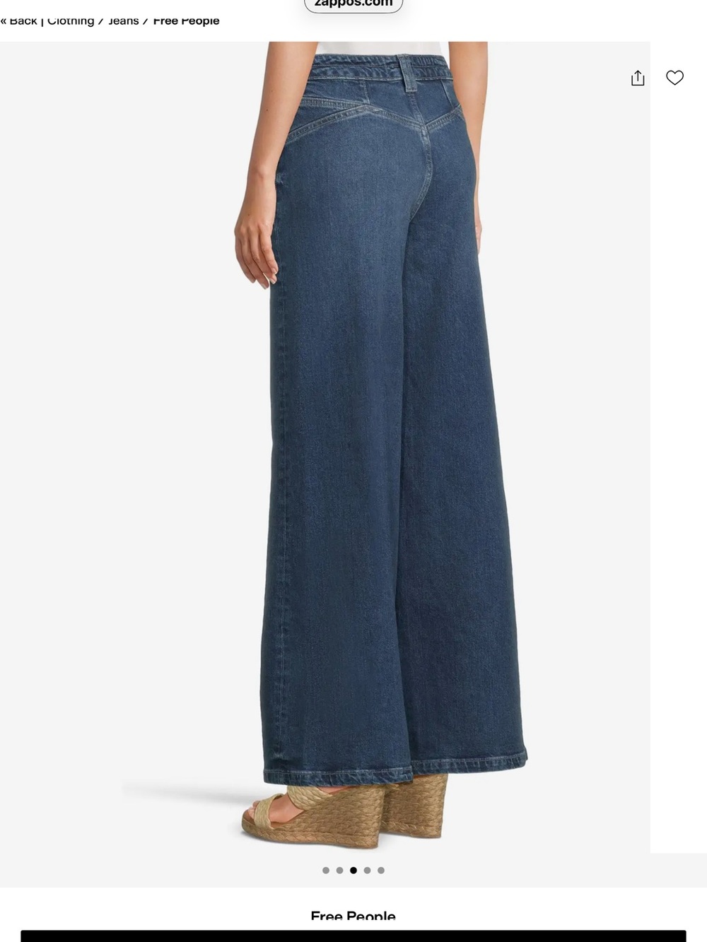 Free People We The Free Wide Leg Jeans Size 33 - Picture 2 of 6